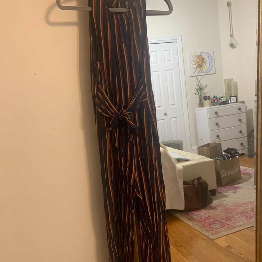 Striped Tie Front Jumpsuit Anthropologie - Picture 7 of 11